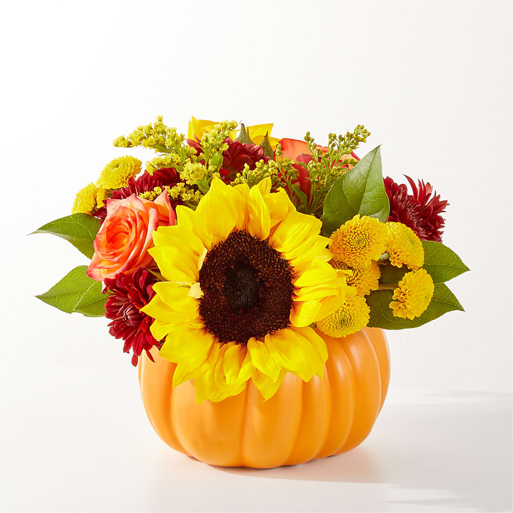Golden Gourd Pumpkin Bouquet – David Flowers Gifts And Interiors, Oklahoma City OK