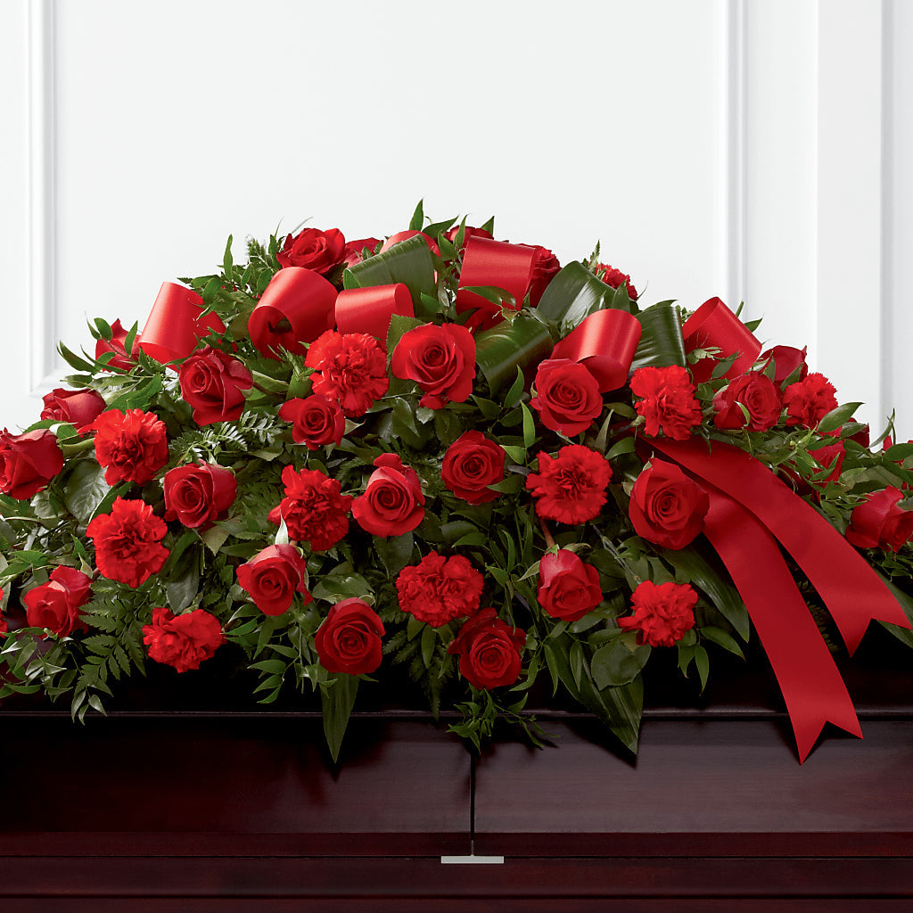 Tribute of Life Casket Spray – David Flowers Gifts And Interiors, Oklahoma City OK