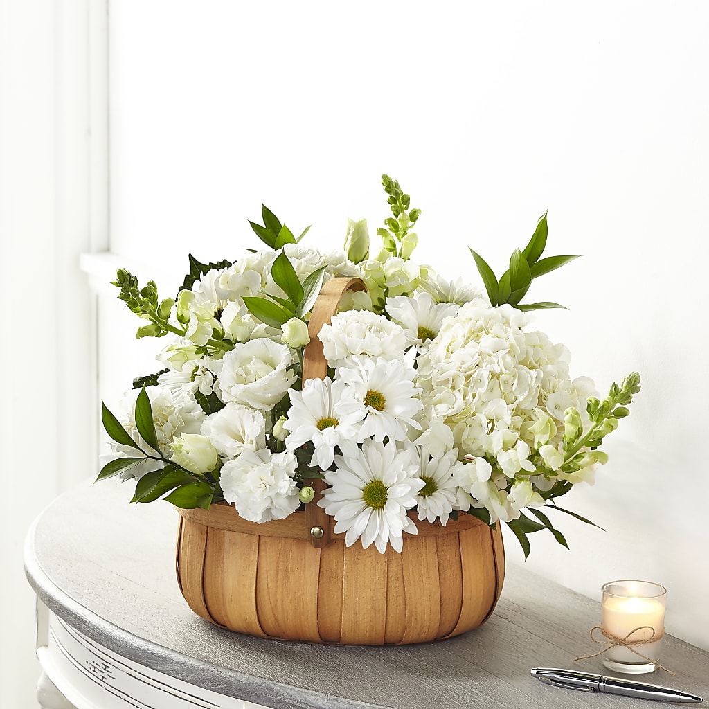 Pure Ivory Basket – David Flowers Gifts And Interiors, Oklahoma City OK
