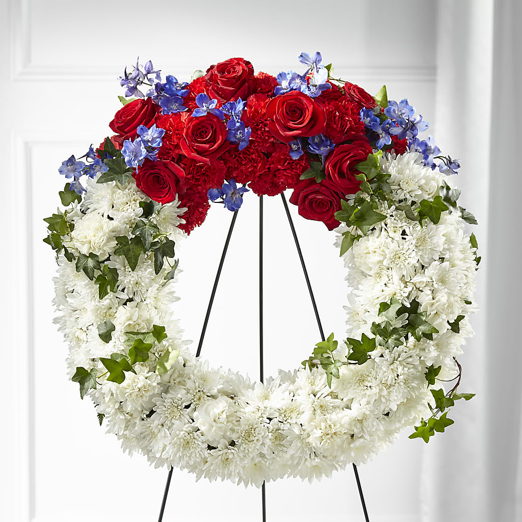 Patriotic Passion Wreath – David Flowers Gifts And Interiors, Oklahoma City OK