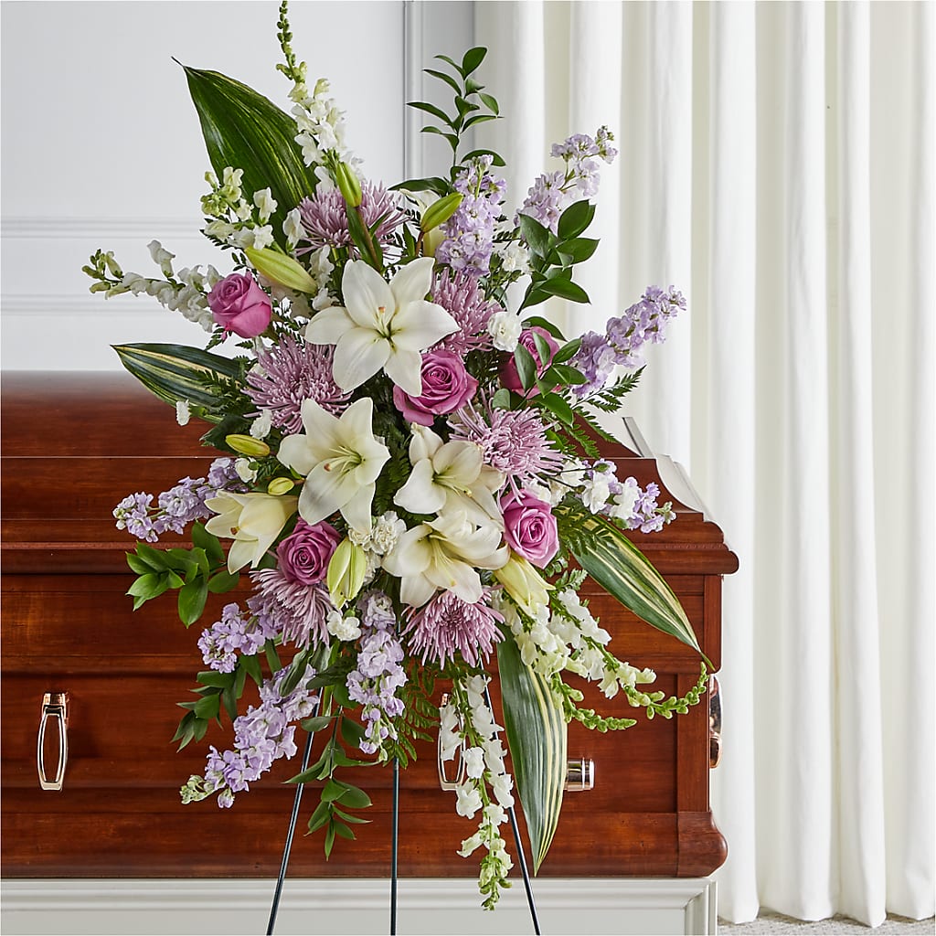 Grateful Hearts Standing Spray – David Flowers Gifts And Interiors, Oklahoma City OK