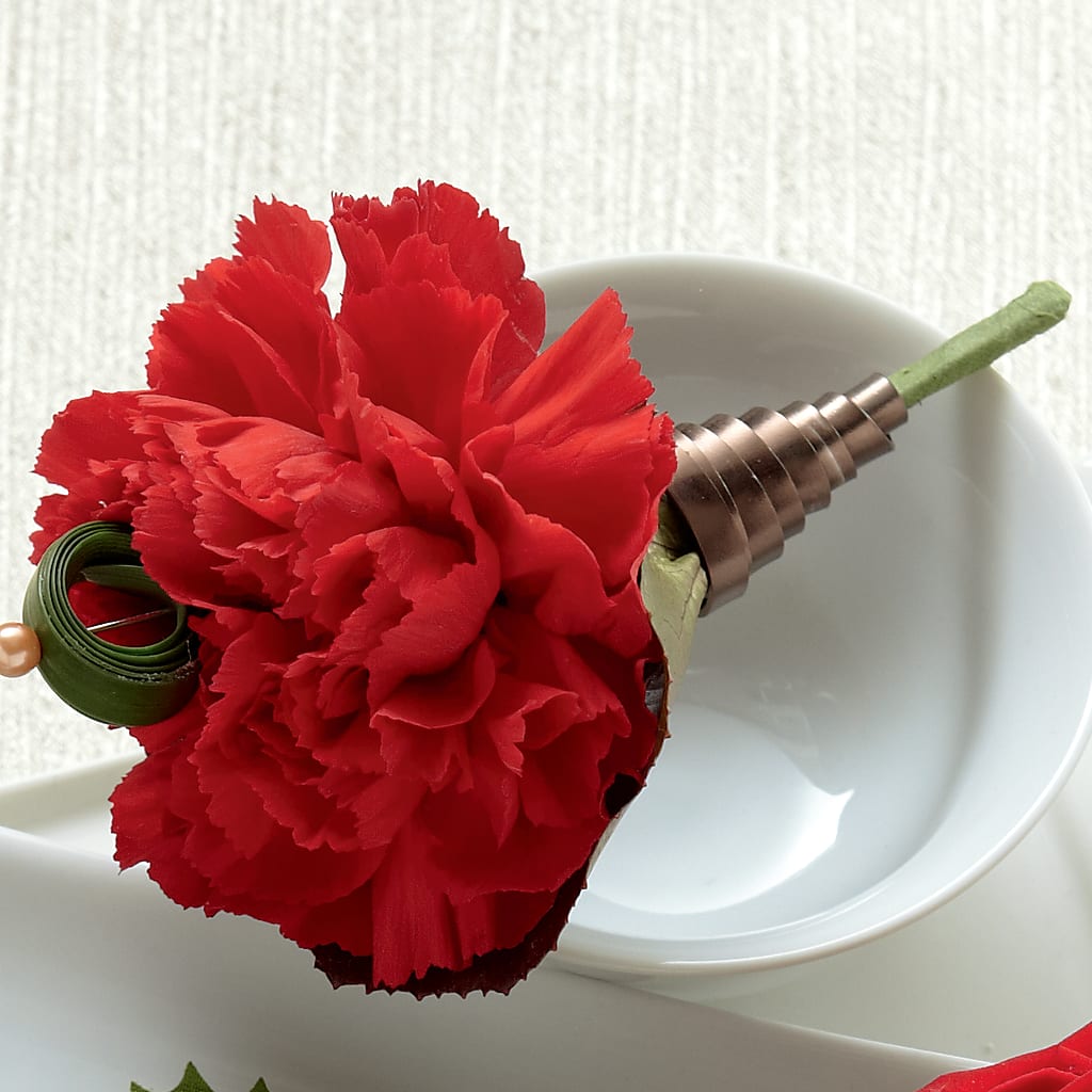 Red Carnation Boutonniere – David Flowers Gifts And Interiors, Oklahoma City OK