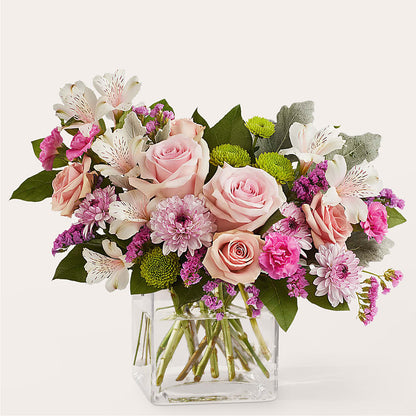 Bouquet en daim rose