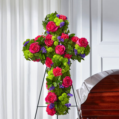 Tribute Rose Floral Cross –  David Flowers Gifts And Interiors, Oklahoma City OK